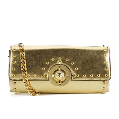 versace gold clutch bag